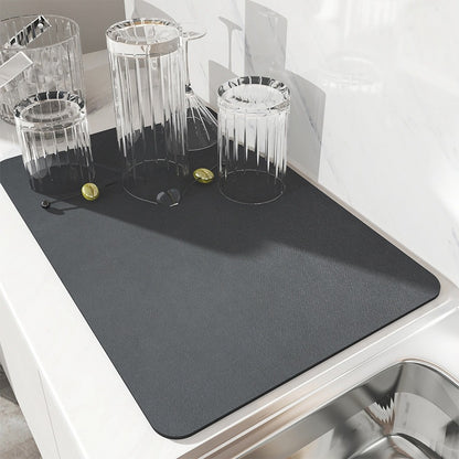 Premium Super-Absorbent Dish Drying Mat - Professional Kitchen Drainer for Countertop Protection