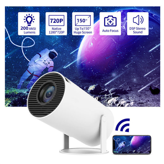 Portable Mini Projector – 180° Projection Angle & Auto Focus Home Theater Projector for Movies & Entertainment