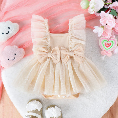 Jumpsuit Baby Princess Dress – Net Skirt Baby Body Pants Outfit, Cute Baby Skirt and Jumpsuit Set