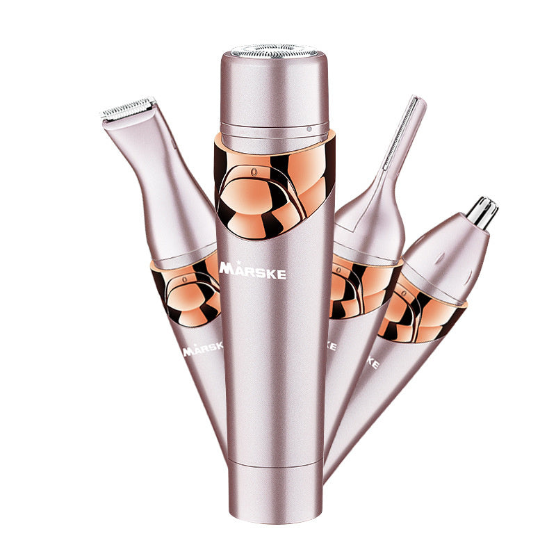 Professional 4-in-1 Electric Hair Remover – Complete Women's Grooming System for Face, Body & Precision Areas