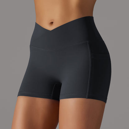 Women's Yoga Shorts with Phone Pocket – Fitness Sports Pants for Comfortable Workouts & Activewear