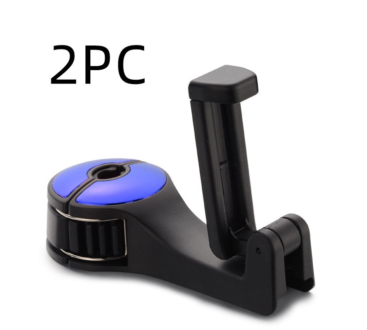 Premium Car Headrest Hook & Phone Holder - Multi-Function Seat Back Organizer with Secure Phone Mount