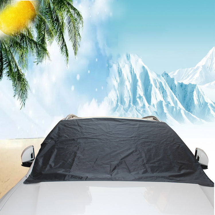 Premium Magnetic Windshield Cover - All-Season Car Protection with Easy-Attach Sunshade & Snow Shield