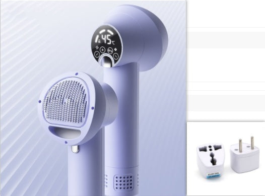 Professional Smart Pet Hair Dryer - Silent 2-in-1 Blow Dryer & Grooming Comb for Dogs & Cats