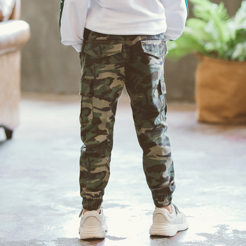Children's Military Camouflage Casual Trousers – Boys' Sports Pants, Stylish Kids' Camouflage Trousers for Boys