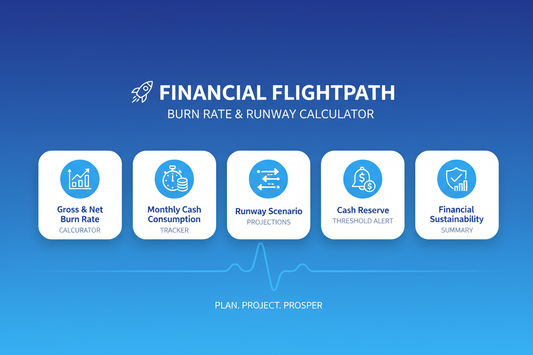 Burn Rate + Runway Calculator - Feature Card