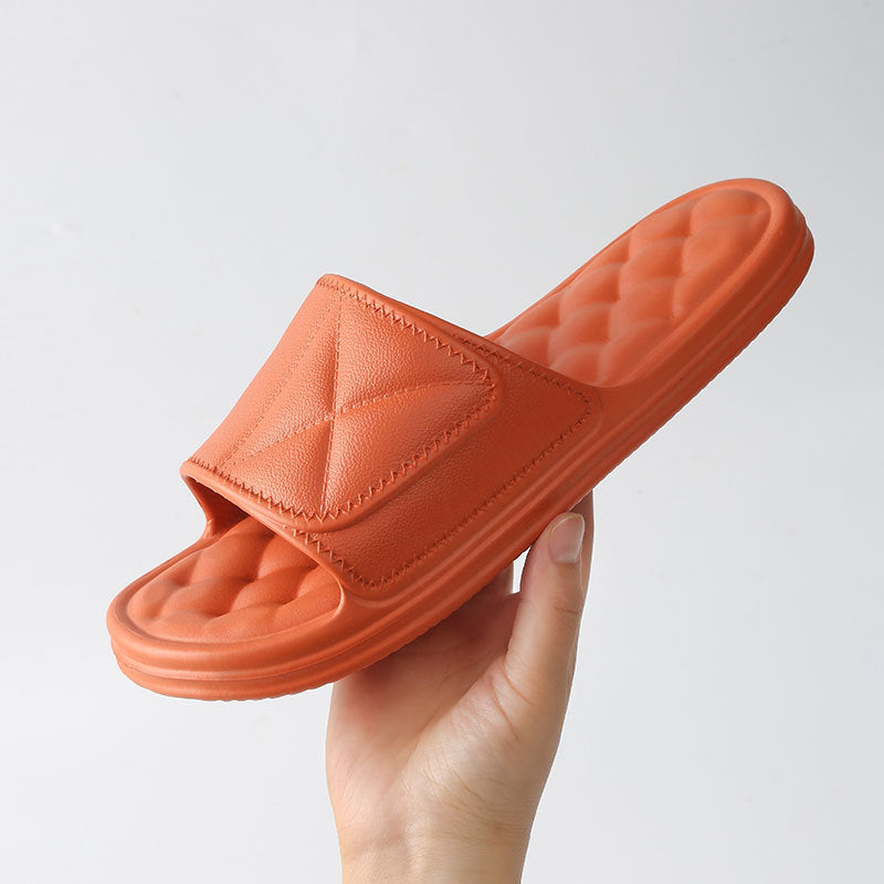 Women's Summer Plaid Bathroom Slippers – Lightweight Non-Slip Home Shoes for Daily Comfort