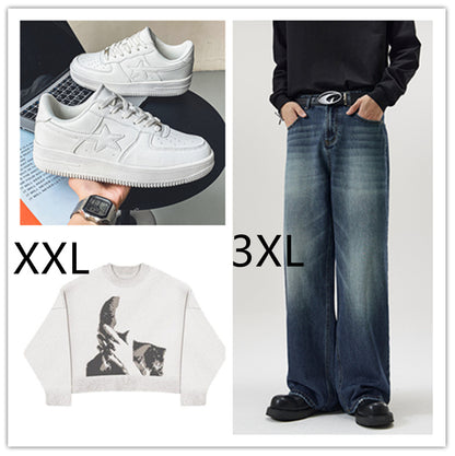 Thick Soled White Casual Sneakers for Men - Trendy Platform Sneakers