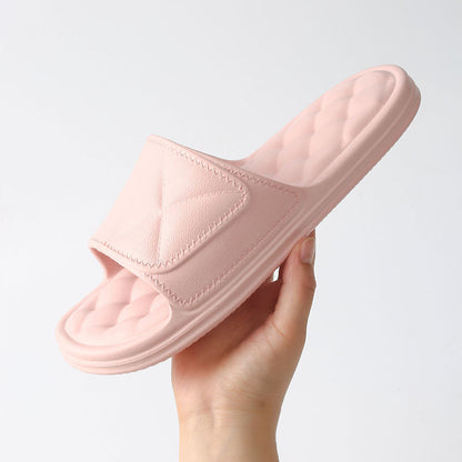 Women's Summer Plaid Bathroom Slippers – Lightweight Non-Slip Home Shoes for Daily Comfort