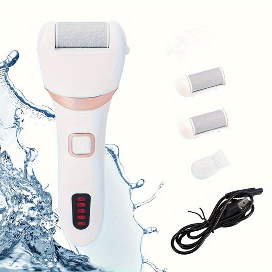 Professional Electric Foot Care System – 3-Head Callus Remover & Rechargeable Foot Polisher for Salon-Quality Pedicures