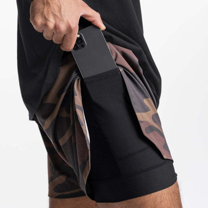 Stretch Muscle Gym Sports Shorts for Men, Fitness Workout Training Shorts