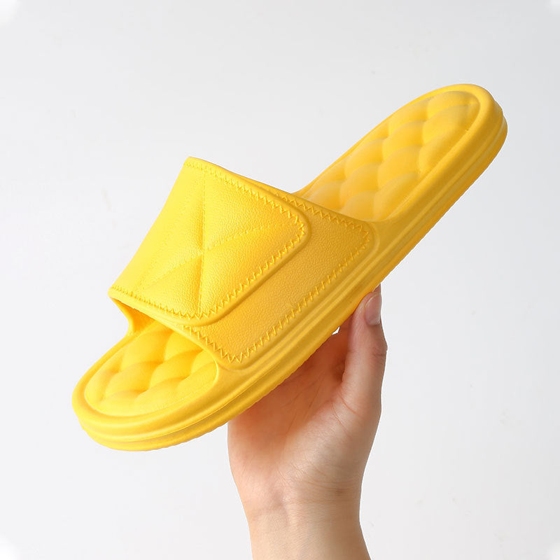 Women's Summer Plaid Bathroom Slippers – Lightweight Non-Slip Home Shoes for Daily Comfort