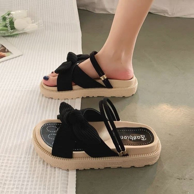 Versatile Women's Two-Wear Flat Platform Sandals – Comfortable Summer Footwear for Every Occasion