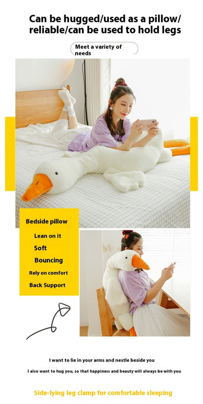 Cute Big White Geese Pillow – Soft Plush Toy, Adorable Stuffed Animal for Kids, Home Decor Cushion