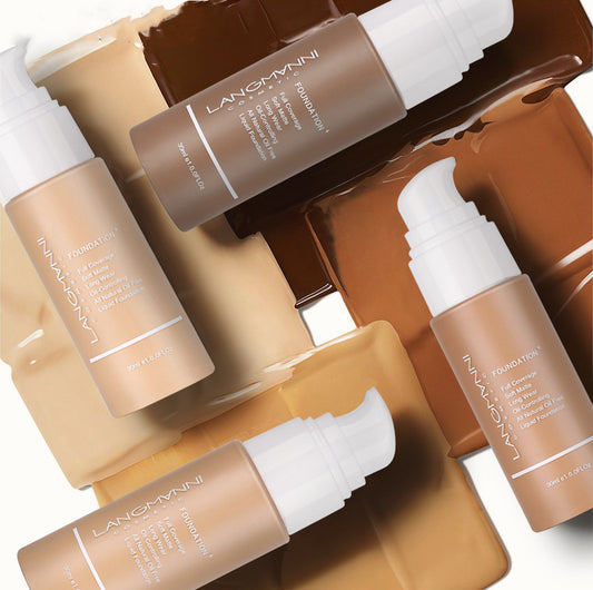 Professional Oil Control Foundation & Concealer - Long-Lasting Matte Finish for Flawless Coverage