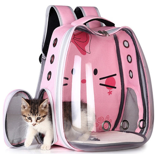 Premium Breathable Pet Carrier Backpack - Comfortable Travel Bag for Cats & Small Dogs