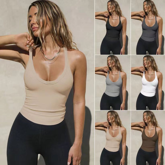 Women's Spring Knitted Vest – Sexy Slim Fit Sleeveless Top for Casual Style