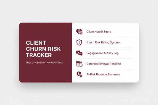 Client Churn Risk Tracker - Feature Card