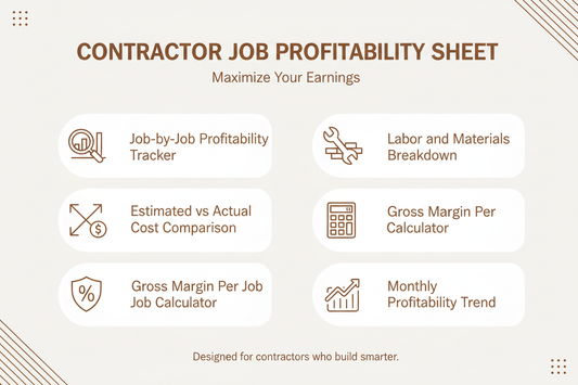 Contractor Job Profitability Sheet - Feature Card