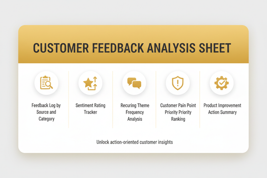 Customer Feedback Analysis Sheet - Feature Card