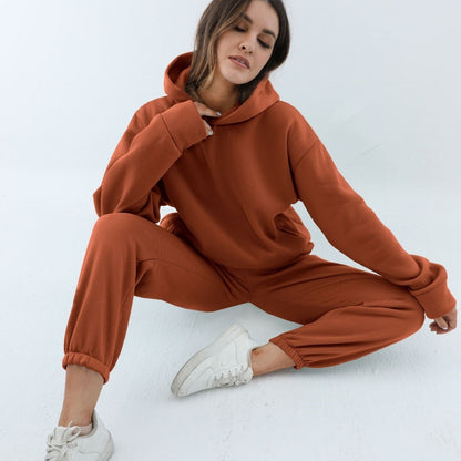 Women’s Casual Hoodie Tracksuit – Two-Piece Sweater and Hoodie Set