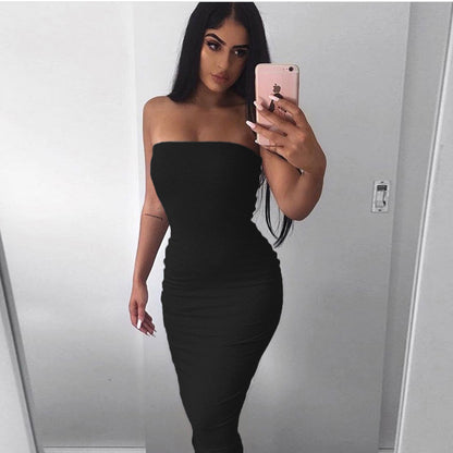 Women's Sleeveless Wrapped Chest Long Beach Dress – Stylish Summer Dress for Beach & Vacation