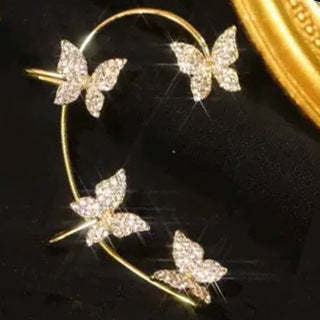 Fashion Butterfly Ear Clip and Ear Hook - Stylish Women's Jewelry for Elegant Looks