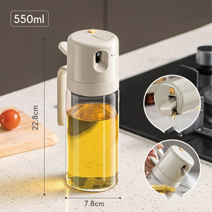 Premium 2-in-1 Oil Sprayer & Vinegar Mister - Healthy Cooking Dispenser | Control Your Oil Intake