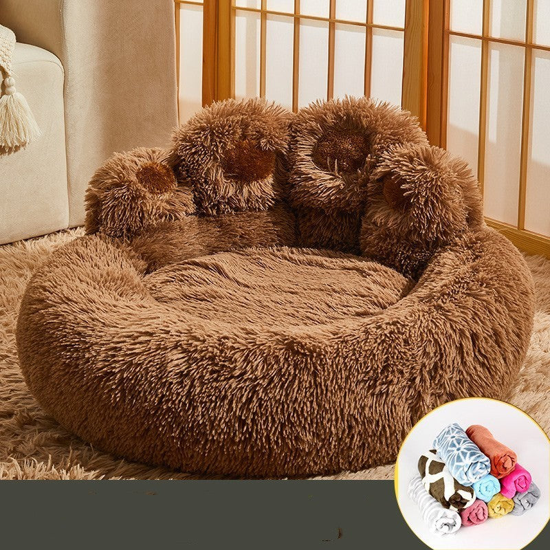 Premium Fleece-Lined Dog Bed - Luxury Sofa Mattress for Medium & Large Dogs