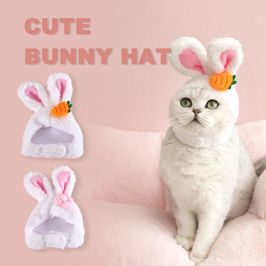 Adorable Pet Costume Hat - Plush Animal Ears for Dogs & Cats (Easter, Halloween & Photo Props)