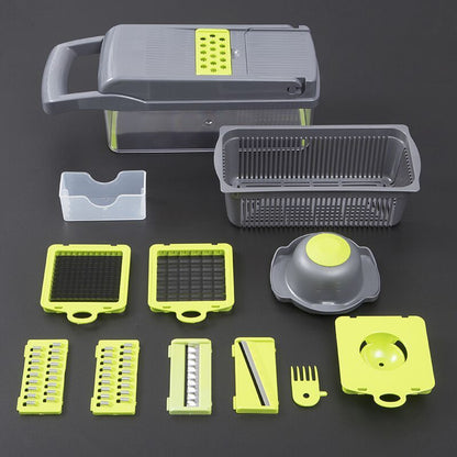 Professional 12-in-1 Vegetable Cutter & Mandoline Slicer | Restaurant-Quality Kitchen Tool