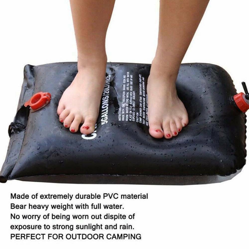 20L Portable Camping Shower – Solar Heating Bath Bag for Outdoor Travel, Hiking & Camping