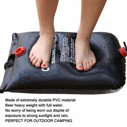 20L Portable Camping Shower – Solar Heating Bath Bag for Outdoor Travel, Hiking & Camping