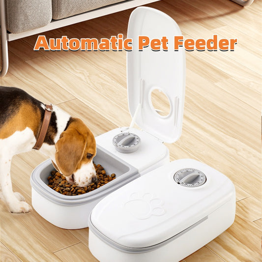Premium Smart Pet Feeder - Automatic Timer Food Dispenser with Stainless Steel Bowl for Healthy Feeding
