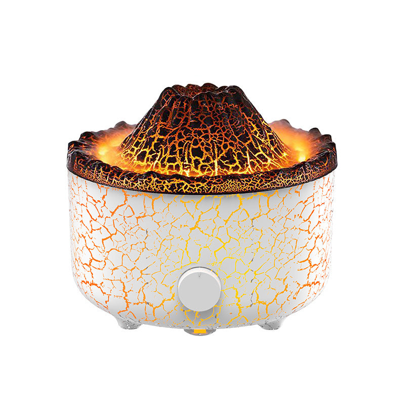 Premium Volcano Aromatherapy Humidifier - 3D Flame Effect Diffuser with Jellyfish Spray Technology