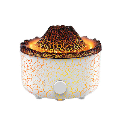 Premium Volcano Aromatherapy Humidifier - 3D Flame Effect Diffuser with Jellyfish Spray Technology