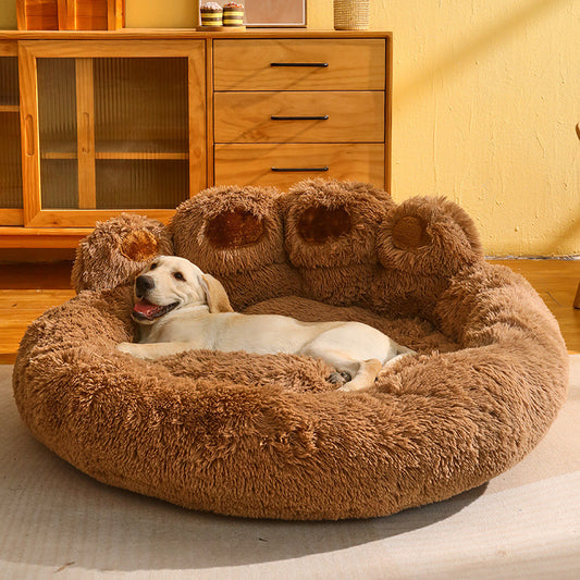 Premium Fleece-Lined Dog Bed - Luxury Sofa Mattress for Medium & Large Dogs