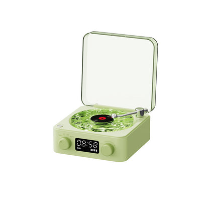 Premium Retro Turntable Bluetooth Speaker - Vintage Record Player Design with RGB Projection & Hi-Fi Stereo Sound