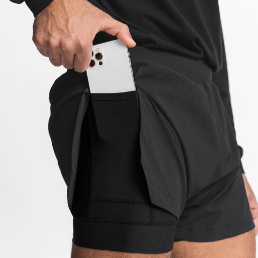 Stretch Muscle Gym Sports Shorts for Men, Fitness Workout Training Shorts