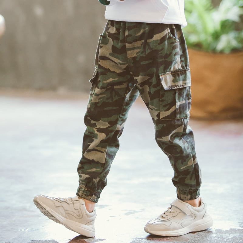 Children's Military Camouflage Casual Trousers – Boys' Sports Pants, Stylish Kids' Camouflage Trousers for Boys