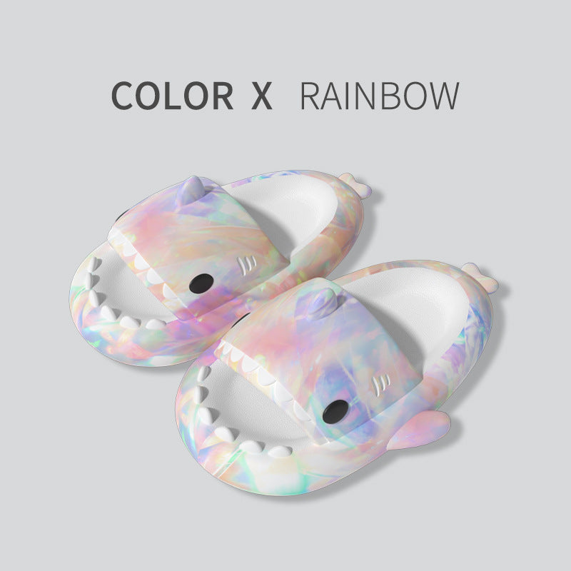 Lovers Shark Slippers for Men & Women – Cute Heart Print Casual Shoes for Couples