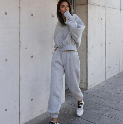 Women’s Casual Hoodie Coat Sports Suit – New Autumn and Winter Hoodie Tracksuit