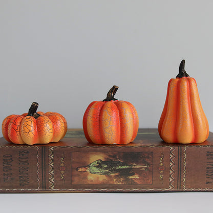 Premium LED Halloween Pumpkin Lantern - Realistic Resin Candle Lamp | Safe Spooky Decoration