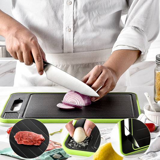 Premium 3-in-1 Multi-Function Cutting Board - Professional Kitchen System with Defrosting & Knife Sharpening Technology