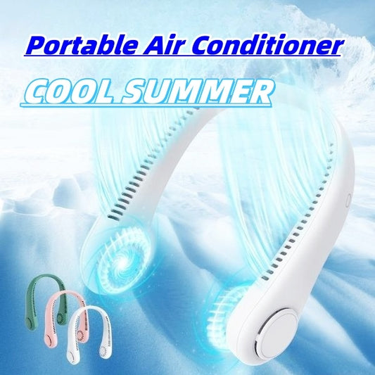 Premium Hands-Free Neck Fan - Rechargeable Bladeless Cooling System for Ultimate Comfort Anywhere
