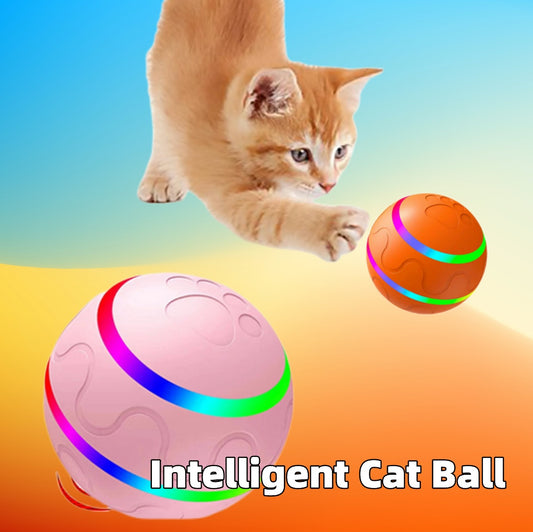 Smart Interactive Cat Ball - Self-Rotating USB Rechargeable Toy with Intelligent Motion Sensors