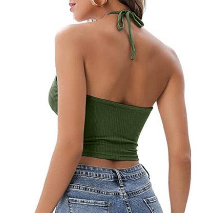 Camisole Halter Top for Women – Sexy Hollow Summer Vest Tops
