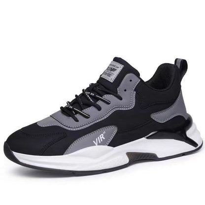Stylish Black & White Sneakers for Men – Lightweight, Breathable Casual Outdoor Sports Shoes