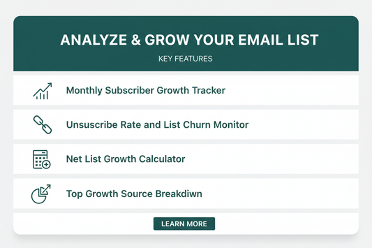Email List Growth Analyzer - Feature Card