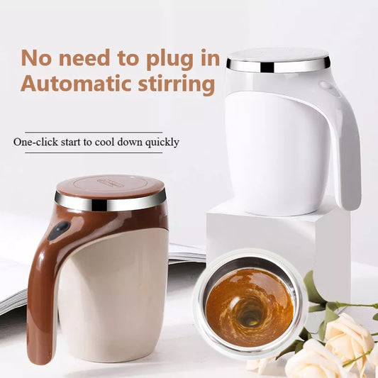 Smart Self-Stirring Coffee Mug - Rechargeable Magnetic Mixer for Perfect Drinks Every Time